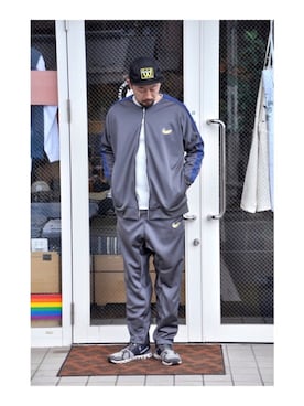 「masterkey（マスターキー）のアイテム（ジャージ）」を使った、クボタ ユウイチさん（メンズ・174cm）の冬コーディネート