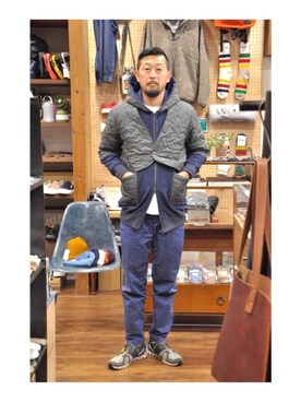 「masterkey（マスターキー）のアイテム（ジャケット/アウター）」を使った、クボタ ユウイチさん（メンズ・174cm）の秋コーディネート