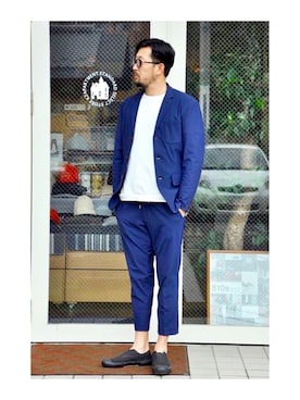「melple（メイプル）のアイテム（ジャケット/アウター）」を使った、クボタ ユウイチさん（メンズ・174cm）の冬コーディネート
