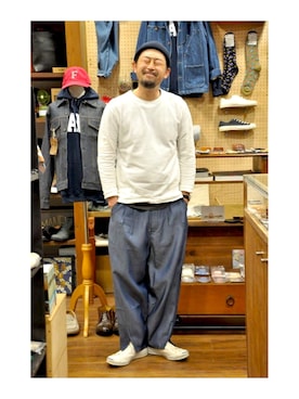 「テンセル」｜クボタ ユウイチさん（メンズ・174cm）の春コーディネート