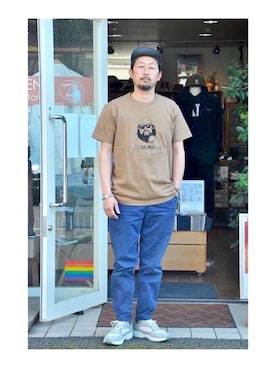 「BIG MIKE（ビッグマイク）のアイテム」を使った、クボタ ユウイチさん（メンズ・174cm）の春コーディネート