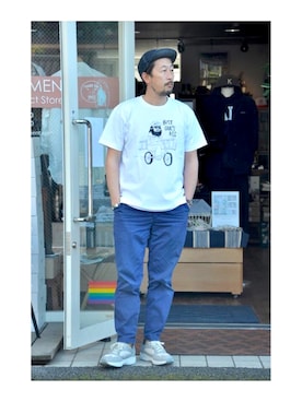 「BIG MIKE（ビッグマイク）のアイテム」を使った、クボタ ユウイチさん（メンズ・174cm）の春コーディネート