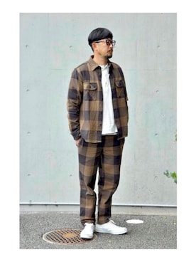 「BIG MIKE（ビッグマイク）のアイテム」を使った、クボタ ユウイチさん（メンズ・174cm）の秋コーディネート
