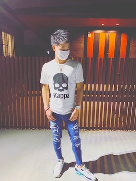 「HYDROGEN（ハイドロゲン）のアイテム」を使った、りゅーきさん（メンズ・175cm）の夏コーディネート