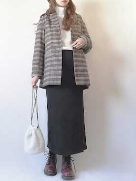 「archives（アルシーヴ）のアイテム（その他アウター）」を使った、こうさん（レディース・162cm）の秋コーディネート