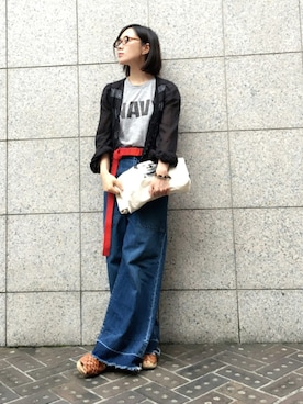 「Pfutze（プフッツェ）のアイテム」を使った、quruminさん（レディース・162cm）の秋コーディネート