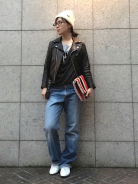 「SQUOVAL（スクオーバル）のアイテム」を使った、quruminさん（レディース・162cm）の秋コーディネート