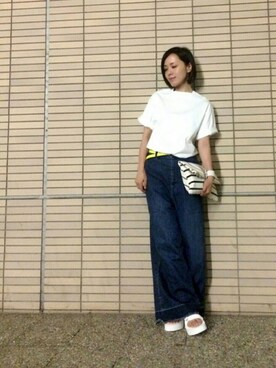 「ハイク」｜「アイテム（パンツ）」を使った、quruminさん（レディース・162cm）の夏コーディネート