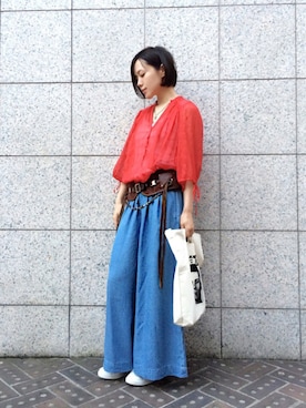 「ato（アトウ）のアイテム」を使った、quruminさん（レディース・162cm）の夏コーディネート
