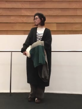 「ADAM ET ROPE'（アダムエロペ）のアイテム（ハンチング/ベレー帽）」を使った、quruminさん（レディース・162cm）の秋コーディネート
