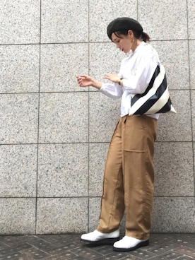 「TOUJOURS（トゥジュー）のアイテム」を使った、quruminさん（レディース・162cm）の秋コーディネート