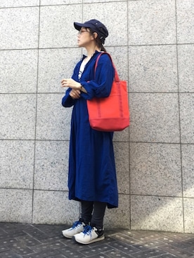 「NEWBALANCE」｜「アイテム（ワンピース/ドレス）」を使った、quruminさん（レディース・162cm）の秋コーディネート