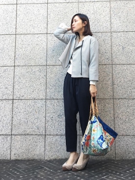 「ファーサンダル」｜「アイテム（パンプス）」を使った、quruminさん（レディース・162cm）の秋コーディネート