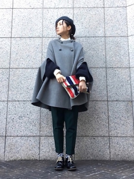 「PAUL&JOE（ポールアンドジョー）のアイテム（ジャケット/アウター）」を使った、quruminさん（レディース・162cm）の冬コーディネート