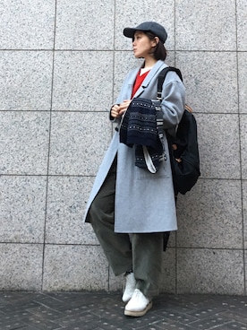 「ELEY KISHIMOTO（イーリーキシモト）のアイテム」を使った、quruminさん（レディース・162cm）の冬コーディネート