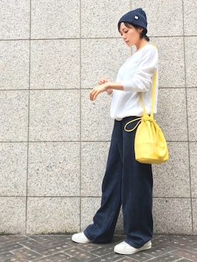 「INFIELDER DESIGN（インフィールダーデザイン）のアイテム」を使った、quruminさん（レディース・162cm）の秋コーディネート