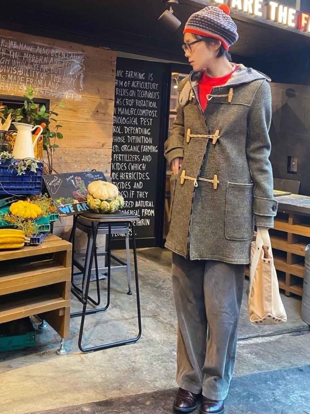 FELTED TAILORED GARMENTSのダッフルコートを使った人気ファッション 