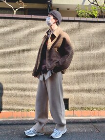 LIDNM（リドム）の「OVERSIZED CHECK OUTER（ブルゾン）」 - WEAR