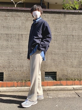 「YON（ヨン）のアイテム」を使った、Utoさん（メンズ・169cm）の冬コーディネート