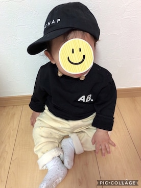 「アイテム（ポロシャツ）」を使った、そうぱんまんさん（キッズ・70cm）の冬コーディネート