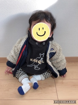 「パタゴニア」｜「アイテム（その他アウター）」を使った、そうぱんまんさん（キッズ・70cm）の冬コーディネート