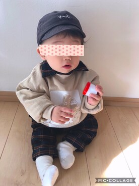 「エクストララージ」｜「アイテム（その他）」を使った、そうぱんまんさん（キッズ・70cm）の冬コーディネート