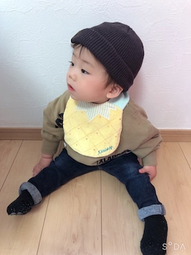 「エクストララージ」｜「アイテム（その他）」を使った、そうぱんまんさん（キッズ・70cm）の冬コーディネート