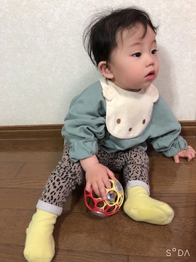 「ウィンドブレーカー」｜「アイテム（ブルゾン）」を使った、そうぱんまんさん（キッズ・70cm）の冬コーディネート