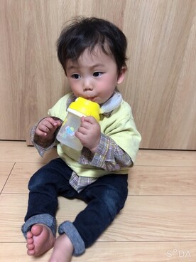 そうぱんまんさん（キッズ・70cm）の冬コーディネート