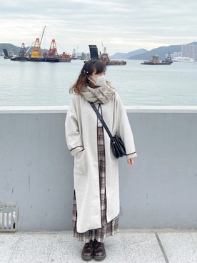 「DISCOAT（ディスコート）のアイテム（その他アウター）」を使った、Sheeta ❁さん（レディース・155cm）の冬コーディネート