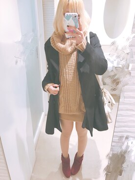 「夢展望（ユメテンボウ）のアイテム（ワンピース/ドレス）」を使った、みみさん（レディース・162cm）の冬コーディネート