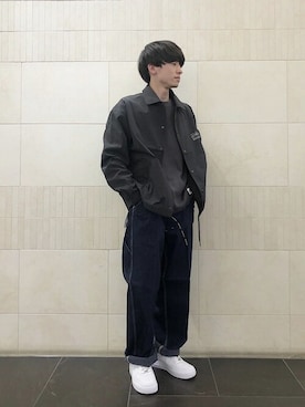 「Manhattan Portage」｜「アイテム（ブルゾン）」を使った、佐々木さん（メンズ・165cm）の冬コーディネート