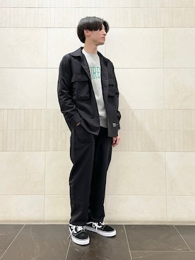 「SHIPS（シップス）のSHIPS: SHELTECH(R) リラックス ロングスリーブシャツ（シャツ/ブラウス）」を使った、佐々木さん（メンズ・165cm）の春コーディネート