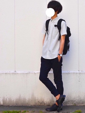 「MONKEY TIME（モンキータイム）のアイテム」を使った、とっしーさん（メンズ・184cm）の夏コーディネート