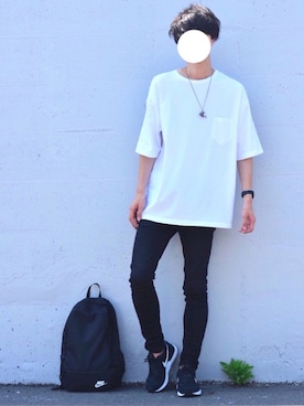 「STUDIOUS（ステュディオス）のアイテム（パンツ）」を使った、とっしーさん（メンズ・184cm）の夏コーディネート