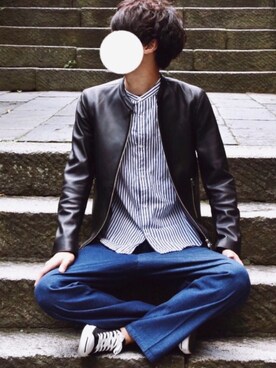 「CONVERSE（コンバース）のCONVERSE (コンバース）　JACK PURCELL　ジャックパーセル　（スニーカー）」を使った、とっしーさん（メンズ・184cm）の秋コーディネート