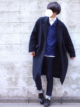 「Acne Studios（アクネストゥディオズ）のアイテム（パンツ）」を使った、とっしーさん（メンズ・184cm）の冬コーディネート