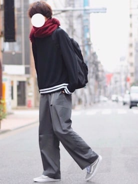 「N.HOOLYWOOD（N.ハリウッド）のアイテム（バッグ）」を使った、とっしーさん（メンズ・184cm）の春コーディネート