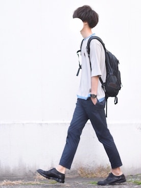 「Paul Smith（ポールスミス）のアイテム（パンツ）」を使った、とっしーさん（メンズ・184cm）の春コーディネート