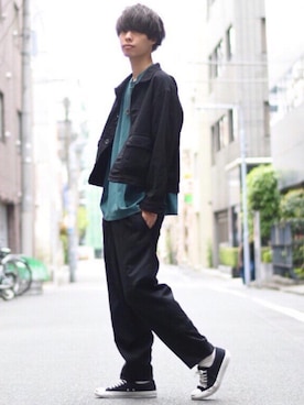 「CONVERSE（コンバース）のCONVERSE (コンバース）　JACK PURCELL　ジャックパーセル　（スニーカー）」を使った、とっしーさん（メンズ・184cm）の春コーディネート