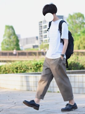 「Dr. Martens（ドクターマーチン）のDr.Martens (ドクターマーチン)/1461 3EYE GIBSON SHOES（その他シューズ）」を使った、とっしーさん（メンズ・184cm）の春コーディネート