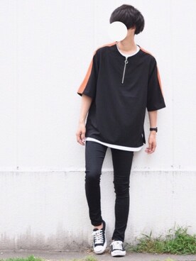 「CONVERSE（コンバース）のCONVERSE (コンバース）　JACK PURCELL　ジャックパーセル　（スニーカー）」を使った、とっしーさん（メンズ・184cm）の春コーディネート