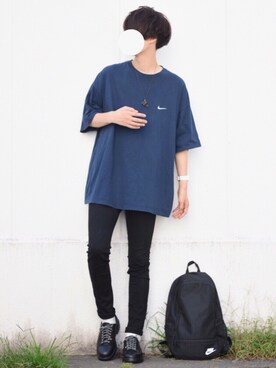 「NIKE(ナイキ)のアイテム(ショルダーバッグ)」を使った、とっしーさん(メンズ・184cm)の夏コーディネート