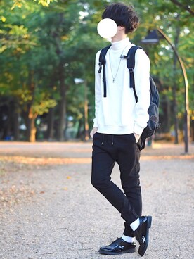 「HARE（ハレ）のアイテム（スウェット）」を使った、とっしーさん（メンズ・184cm）の秋コーディネート
