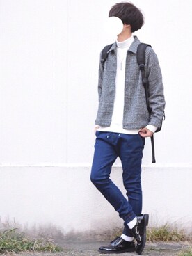 「HARE（ハレ）のアイテム（スウェット）」を使った、とっしーさん（メンズ・184cm）の秋コーディネート