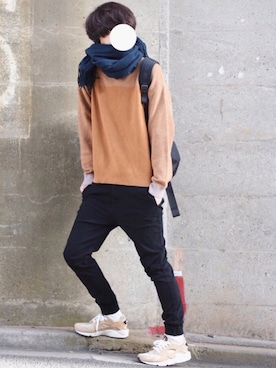 「air huarache」｜とっしーさん（メンズ・184cm）の冬コーディネート