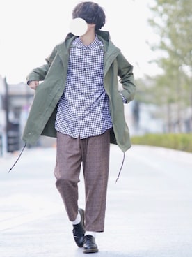 「YARD PLUS（ヤードプリュス）のアイテム（モッズコート）」を使った、とっしーさん（メンズ・184cm）の冬コーディネート