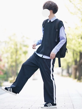 「YARD PLUS（ヤードプリュス）のアイテム」を使った、とっしーさん（メンズ・184cm）の春コーディネート