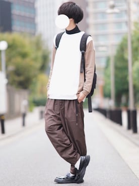 「DOOPZ（ドープス）のアイテム（スウェット）」を使った、とっしーさん（メンズ・184cm）の秋コーディネート