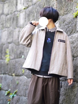 「薔薇」｜「アイテム（ジャケット/アウター）」を使った、とっしーさん（メンズ・184cm）の秋コーディネート